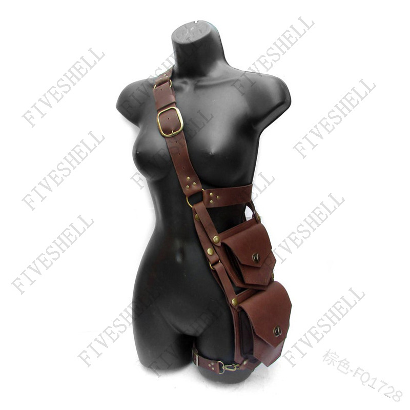 Men'S Viking Accessories - ยุคกลาง Renaissance เอว PU เข็มขัดเอวกระเป๋ากระเป๋าเครื่องแต่งกายสําหรับผู้หญิงผู้ชายไวกิ้งอัศวินโจรสลัดคอสเพลย์หนัง Retro