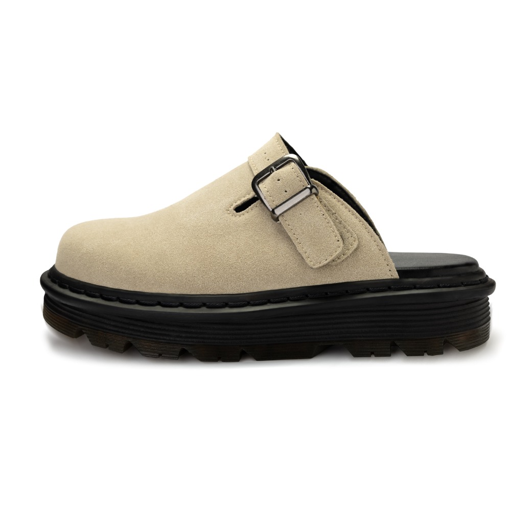 Men'S Accessories Leather - รองเท้าแตะกลางแจ้งสำหรับผู้หญิงและผู้ชาย หนังวัวแท้ หัวมน สายรัดด้านหลังพร้อมหัวเข็มขัด พื้นรองเท้าเย็บมือ รองเท้าผู้หญิงทำมือ