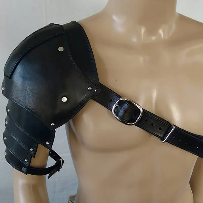 Men'S Viking Accessories - ยุคกลางหนังเกราะไหล่ Pauldrons ไวกิ้งอัศวินนักรบคอสเพลย์เครื่องแต่งกาย Spaulders Larp อุปกรณ์เสริมฮาโลวีน