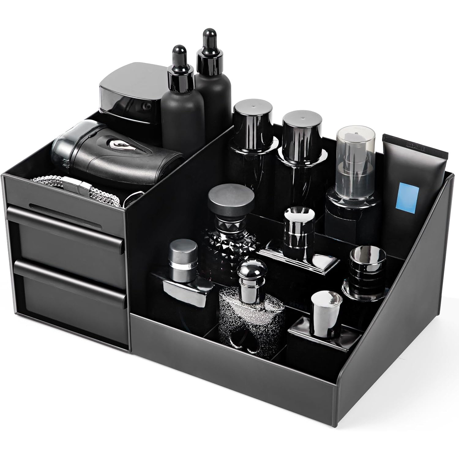 Men'S Accessories Rack - กล่องเก็บเครื่องสำอางสำหรับผู้ชาย น้ำหอมผู้ชาย โคโลญจน์ ออแกไนเซอร์บนเคาน์เตอร์ ของใช้จำเป็น ของขวัญวันวาเลนไทน์