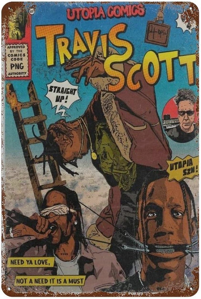 โปสเตอร์ Travis-Scott วินเทจ ป - Men'S Accessories Rack บทวิจารณ์และราคา