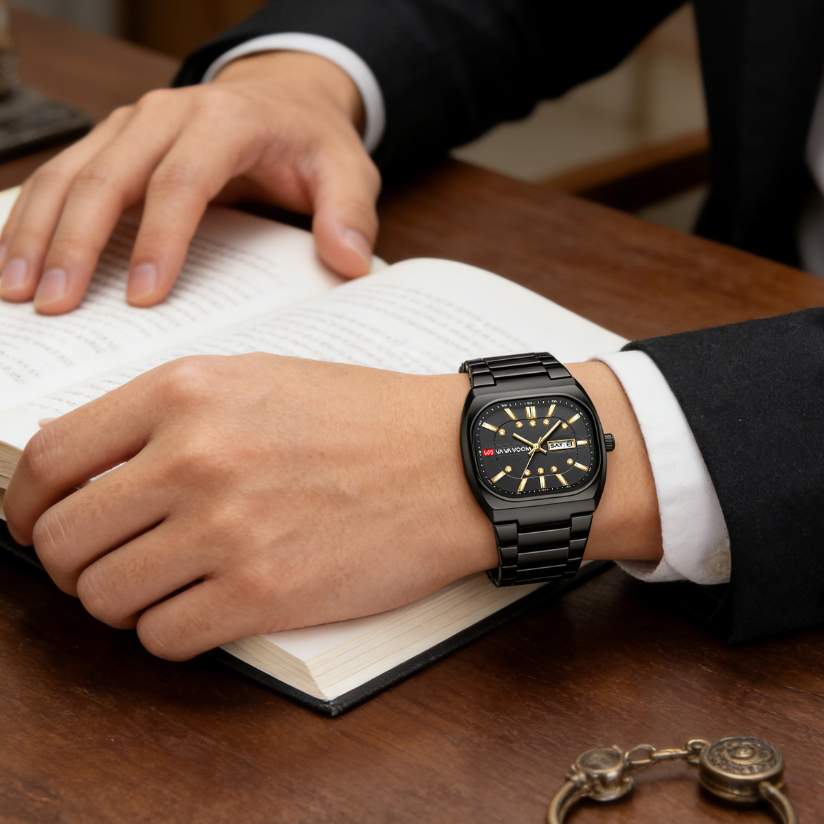 นาฬิกาควอตซ์ดีไซน์ใหม่ทรงเหลี่ - Men'S Accessories Watches บทวิจารณ์และราคา