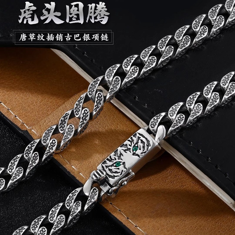 สร้อยคิวบาลายเสือแบบหนาสำหรับผ - Men'S Accessories Instagram บทวิจารณ์และราคา