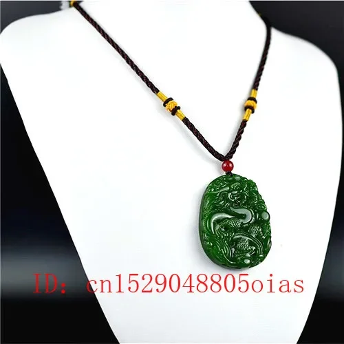 ธรรมชาติสีเขียวจีนหยกมังกรจี้ส - Men Accessories Gift บทวิจารณ์และราคา