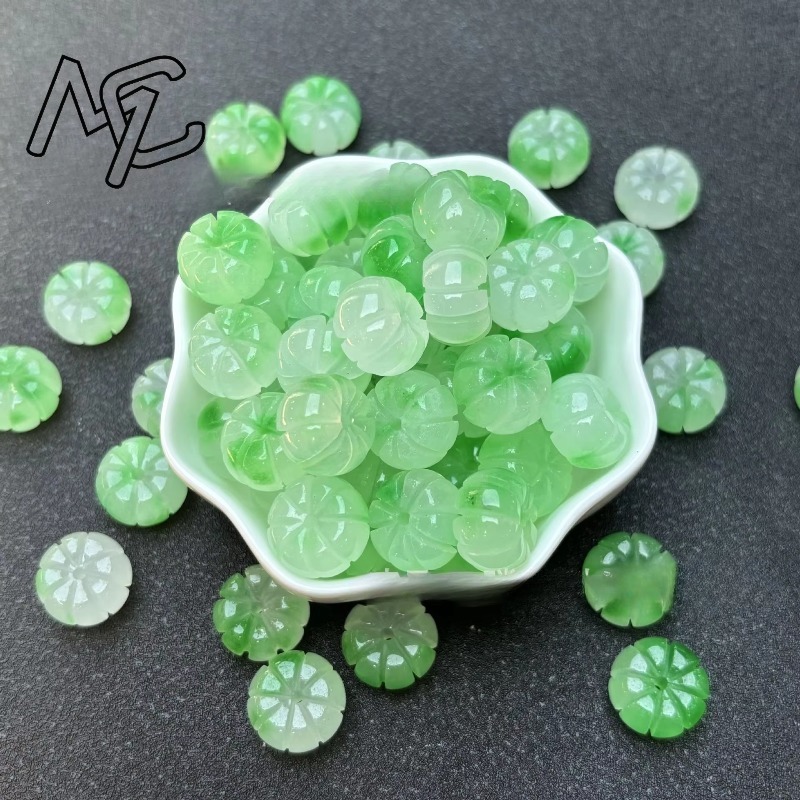 10pcs สีเขียวหยกฟักทองลูกปัด D - Men Accessories Gift บทวิจารณ์และราคา