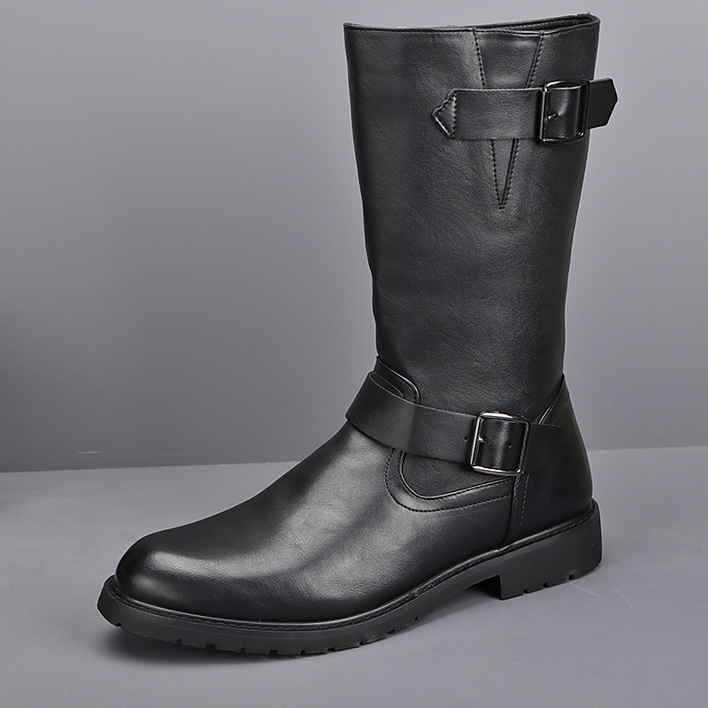 รองเท้าบูทมอเตอร์ไซค์ทรงสูงสไต - Men'S Accessories Leather บทวิจารณ์และราคา