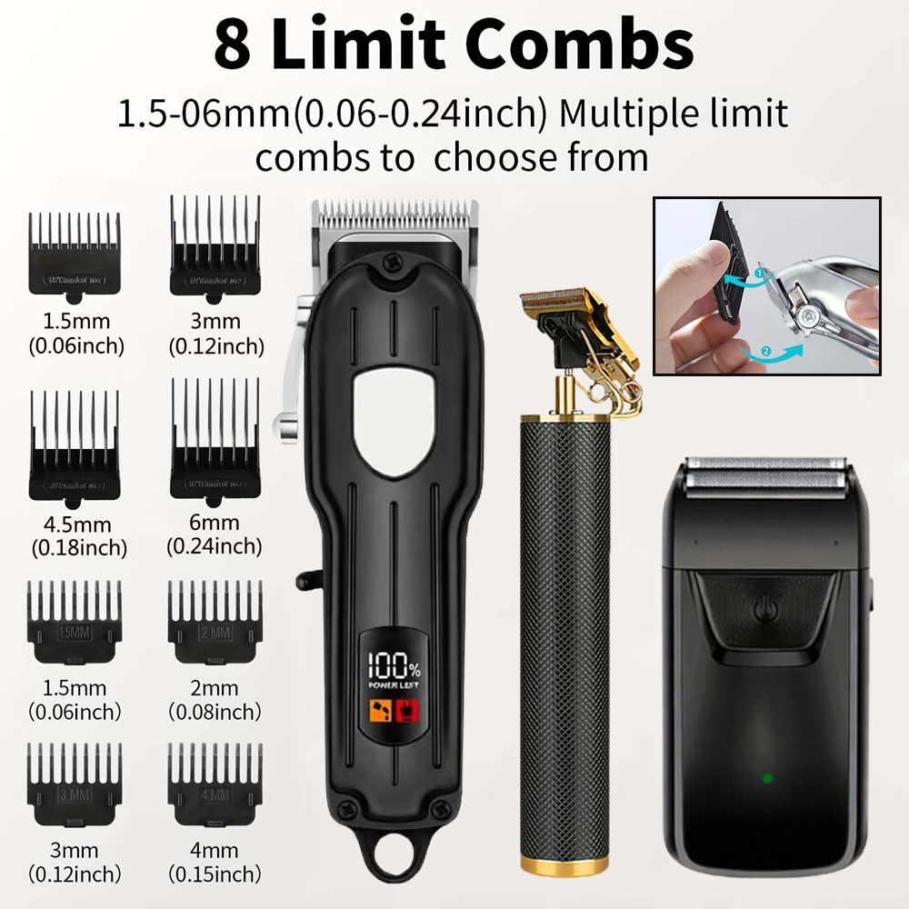 ชุดเครื่องตัดผมมืออาชีพพร้อมจอ - Men Accessories Guide บทวิจารณ์และราคา