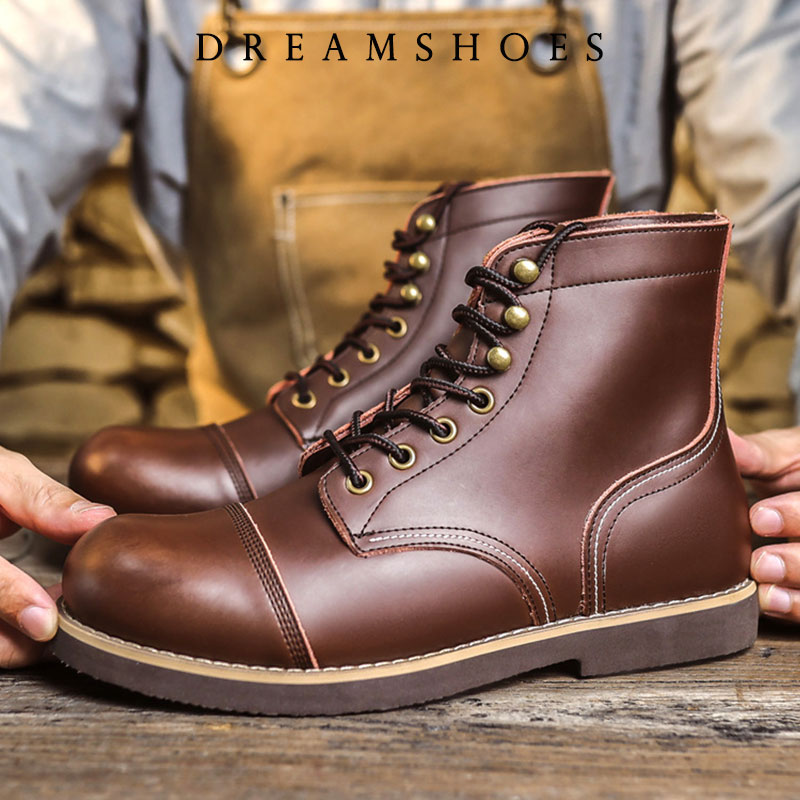 รองเท้าบูทข้อเท้าหนังวัวแท้ทรง - Men'S Accessories Leather บทวิจารณ์และราคา