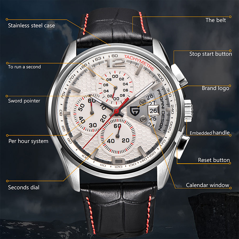 PAGANI DESIGN ใหม่ PD-3306 นาฬ - Men'S Accessories Watches บทวิจารณ์และราคา