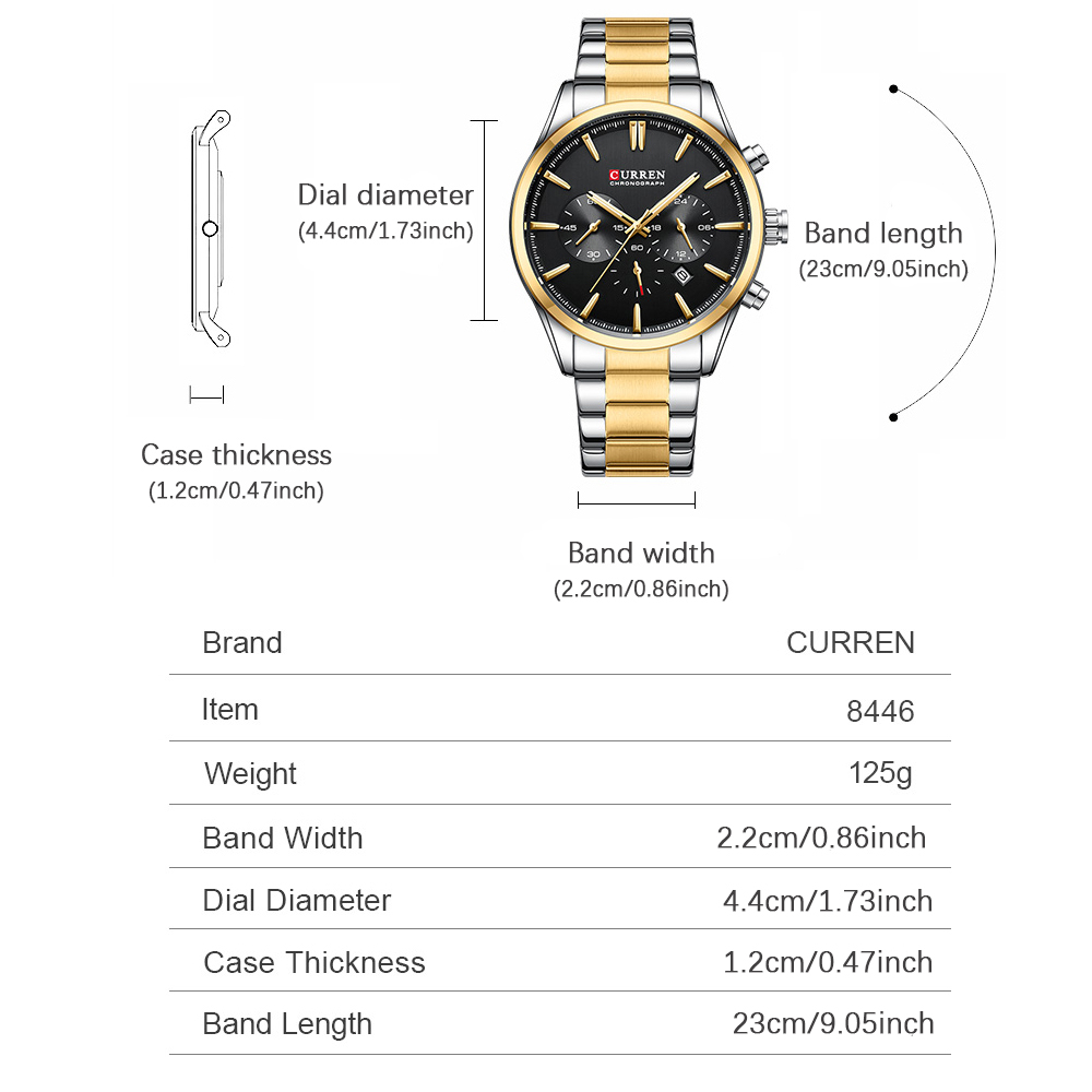 CURREN ลำลองควอตซ์โครโนสปอร์ตน - Men'S Accessories Watches บทวิจารณ์และราคา