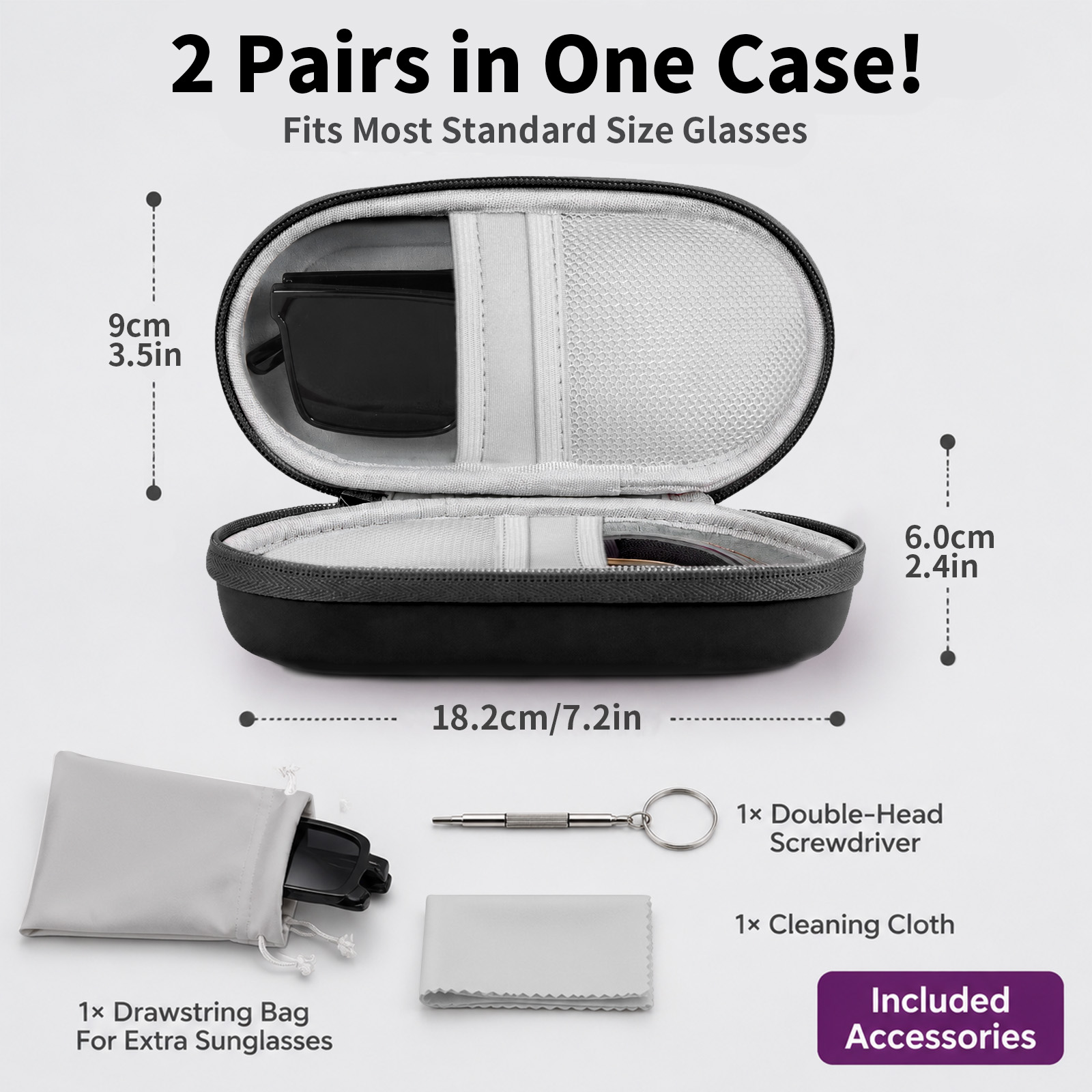 กล่องใส่แว่นตาแบบแข็งสองชั้น,  - Men'S Accessories Rack บทวิจารณ์และราคา