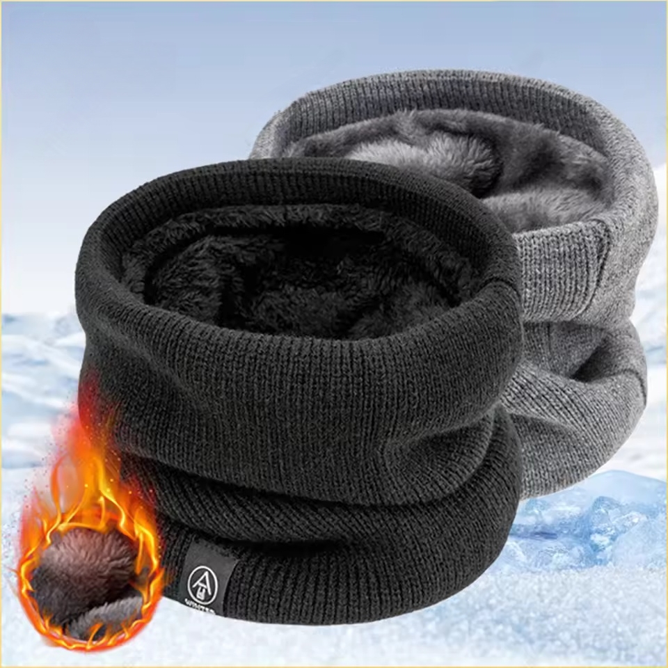 ผ้าพันคอกันหนาวแบบมีซับในขนแกะ - Men Accessories For Neck บทวิจารณ์และราคา
