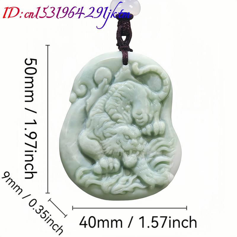 สีเขียวหยกธรรมชาติ Tiger จี้สร - Men Accessories Gift บทวิจารณ์และราคา