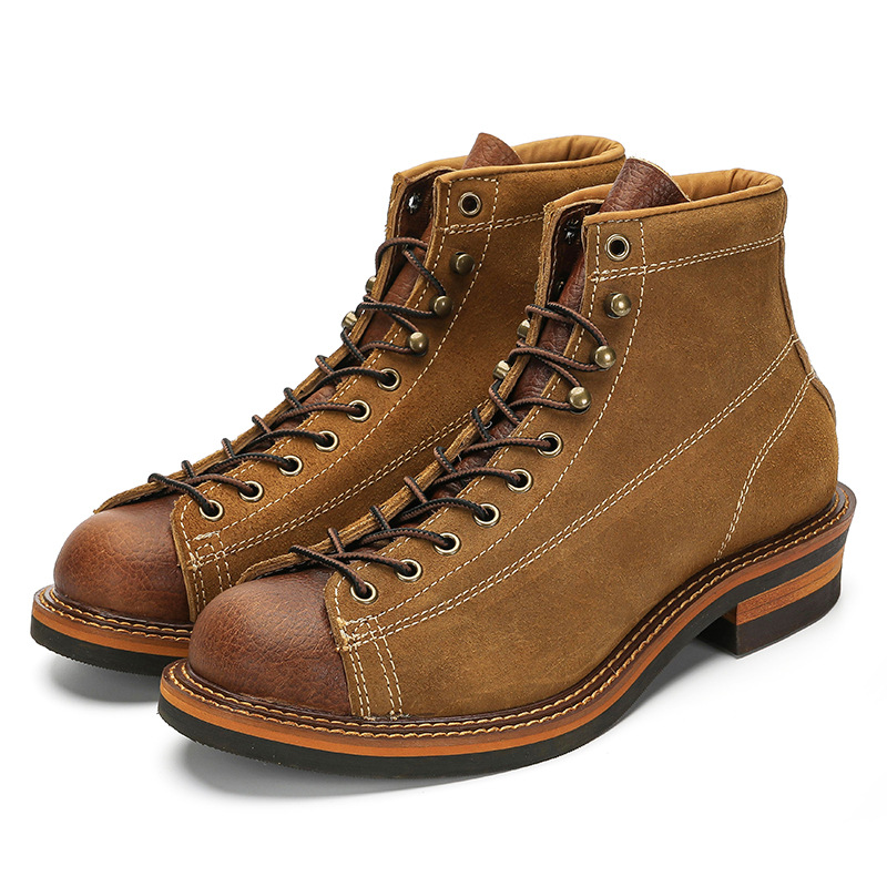 รองเท้าบูทหนังแท้สไตล์วินเทจสำ - Men'S Accessories Leather บทวิจารณ์และราคา